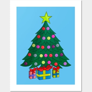 Cozy Christmas Tree Posters and Art